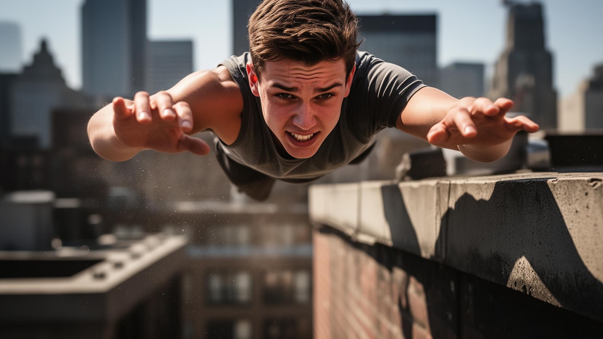 Rooftop sprint: 12 buildings in 8 minutes